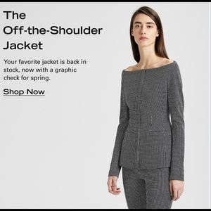 Theory Off the Shoulder Jacket - Size 8